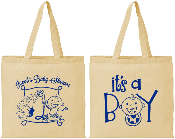 Personalized Baby Shower Cotton Tote Bags - It’s A Boy | 90076