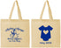 Personalized Baby Shower Cotton Tote Bags - Nautical Anchors Aweigh | 90083