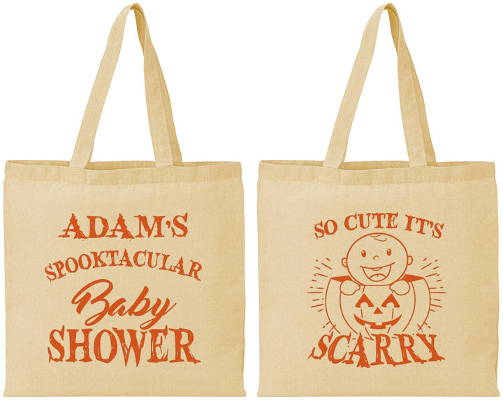 Personalized Baby Shower Cotton Tote Bags - So Cute Halloween | 90088