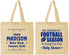Personalized Baby Shower Cotton Tote Bags - Football | 90091