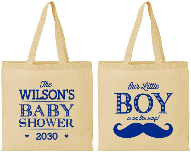 Personalized Baby Shower Cotton Tote Bags - Little Boy | 90092