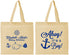 Personalized Baby Shower Cotton Tote Bags - Nautical Ahoy It’s A Boy | 90093