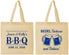 Personalized Baby Shower Cotton Tote Bags - Beers Bbq Babies | 90111