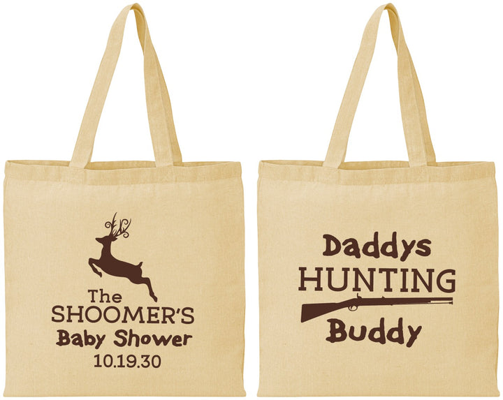Personalized Baby Shower Cotton Tote Bags - Hunting Deer | 90118