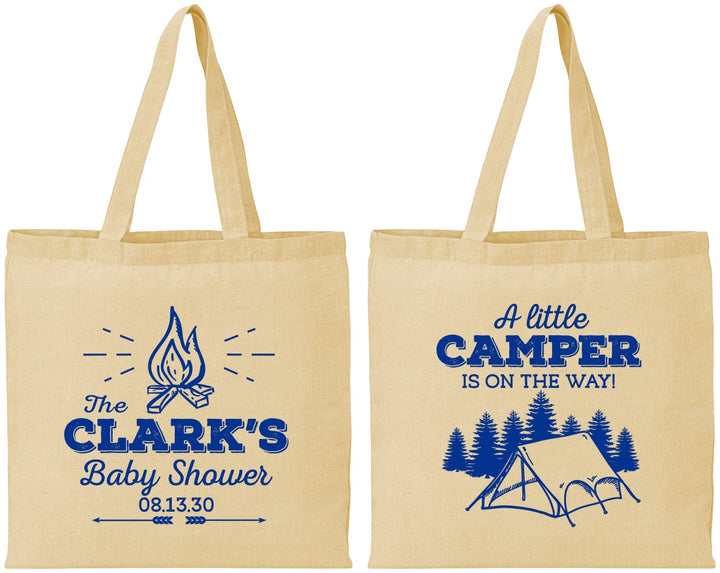 Personalized Baby Shower Cotton Tote Bags - Little Camper | 90129