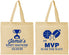 Personalized Baby Shower Cotton Tote Bags - Sports Mvp | 90141
