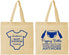 Personalized Baby Shower Cotton Tote Bags - Popping Bottles | 90169