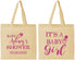 Personalized Baby Shower Cotton Tote Bags - Baby Girl | 90171