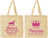 Personalized Baby Shower Cotton Tote Bags - Little Princess | 90174