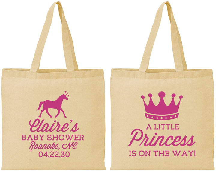 Personalized Baby Shower Cotton Tote Bags - Little Princess | 90174