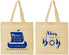 Personalized Baby Shower Cotton Tote Bags - Ahoy It’s A Boy | 90177
