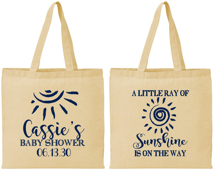 Personalized Baby Shower Cotton Tote Bags - Sunshine | 90179