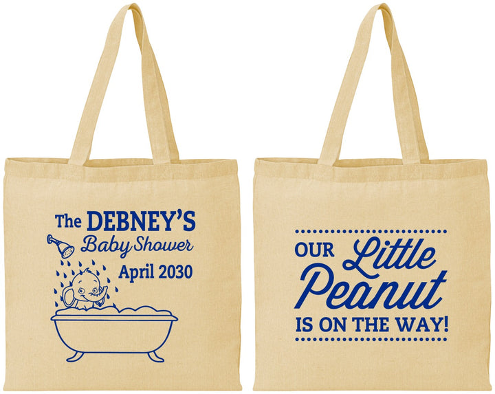 Personalized Baby Shower Cotton Tote Bags - Little Peanut | 90180