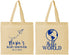 Personalized Baby Shower Cotton Tote Bags - Hello World | 90185