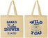 Personalized Baby Shower Cotton Tote Bags - Lion Wild About You | 90186