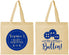 Personalized Baby Shower Cotton Tote Bags - Cute Little Button | 90189