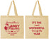 Personalized Baby Shower Cotton Tote Bags - Christmas | 90191