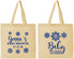 Personalized Baby Shower Cotton Tote Bags - Christmas Snowflakes | 90192