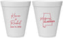 Personalized Wedding 12 oz Foam Cups - Alabama | 100