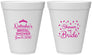 Personalized Bridal Shower 12 oz Foam Cups - Shower The Bride | 100001