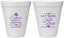 Personalized Bridal Shower 12 oz Foam Cups - Eat Drink Shower Bride | 100002