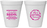 Personalized Bridal Shower 12 oz Foam Cups - She's Getting Married | 100003