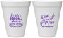Personalized Bridal Shower 12 oz Foam Cups - Kiss The Miss Goodbye | 100010