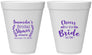 Personalized Bridal Shower 12 oz Foam Cups - Cheers To The Bride | 100014