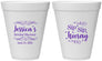 Personalized Bridal Shower 12 oz Foam Cups - Sip Sip Hooray | 100016