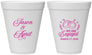 Personalized Engagement 12 oz Foam Cups - We Are Engaged | 10003