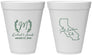 Personalized Wedding 12 oz Foam Cups - California | 104