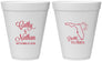Personalized Wedding 12 oz Foam Cups - Florida | 108