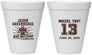 Personalized Bar Mitzvah 12 oz Foam Cups - 13th Birthday Football | 110002