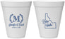 Personalized Wedding 12 oz Foam Cups - Idaho | 111