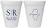 Personalized Wedding 12 oz Foam Cups - Illinois | 112