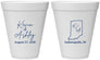 Personalized Wedding 12 oz Foam Cups - Indiana | 113