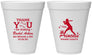 Personalized Bat Mitzvah 12 oz Foam Cups - 12th Birthday Softball | 120011