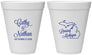Personalized Wedding 12 oz Foam Cups - Michigan | 121