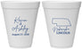 Personalized Wedding 12 oz Foam Cups - Nebraska | 126
