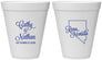 Personalized Wedding 12 oz Foam Cups - Nevada | 127