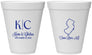 Personalized Wedding 12 oz Foam Cups - New Jersey | 129