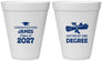 Personalized Graduation 12 oz Foam Cups - Class Of 2027 Hotter Degree | 130022
