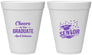Personalized Graduation 12 oz Foam Cups - Class Of 2027 Cheers Graduate | 130035