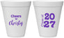 Personalized Graduation 12 oz Foam Cups - Class Of 2027 Cheers | 130037