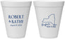 Personalized Wedding 12 oz Foam Cups - New York | 131