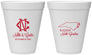 Personalized Wedding 12 oz Foam Cups - North Carolina | 132