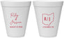 Personalized Wedding 12 oz Foam Cups - Ohio | 134