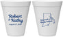 Personalized Wedding 12 oz Foam Cups - Rhode Island | 138