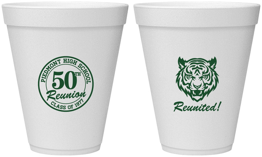 Personalized Class Reunion 12 oz Foam Cups - Class Of 1977 50 Year | 140009