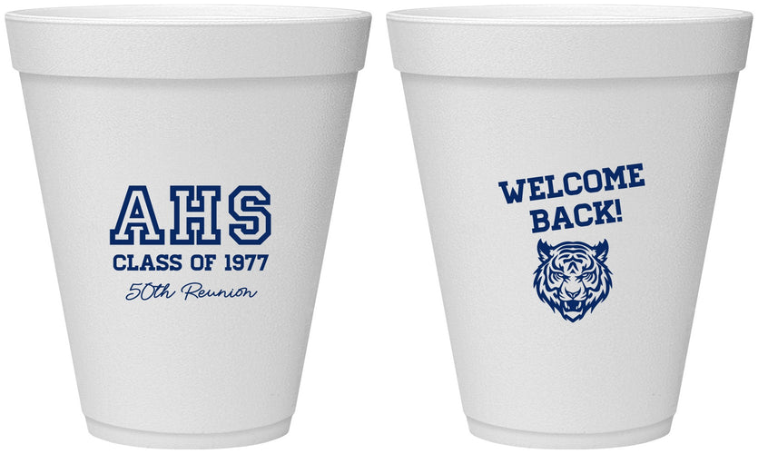 Personalized Class Reunion 12 oz Foam Cups - Class Of 1977 50 Year | 140014